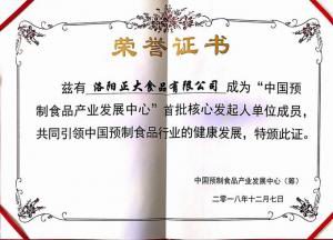 42.中國預製食品產業發展中心 首批核心發起人單位 2018.12